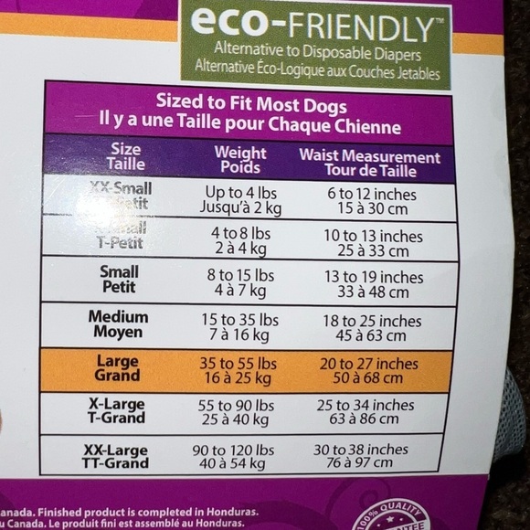 Nwt PoochPants 🐶 premium Doggie diaper for large breed dogs - Picture 5 of 8